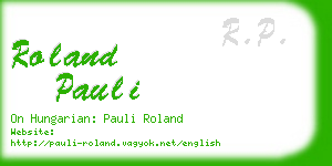 roland pauli business card